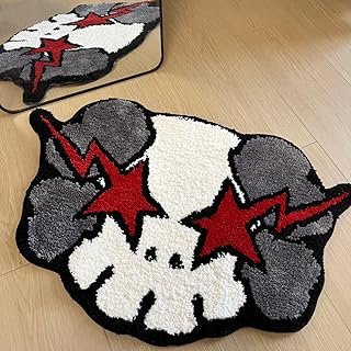 Ka-Ws Style Graphic Rug 32x20 Inch – Cool Rugs for Bedroom & Bathroom, S...