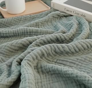 KyraHome 100% Organic Cotton Throw Blankets, 60