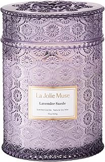 LA JOLIE MUSE Lavender Suede Candle – Eucalyptus, Lavender & Sandalwood ...