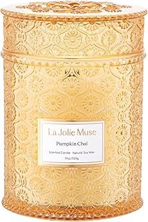 LA JOLIE MUSE Pumpkin Chai Candle – Pumpkin, Spicy Chai & Vanilla Scent ...