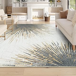 Lahome Modern Washable Area Rugs 8x10 - Ultra-Thin Non-Slip Soft Velvet ...