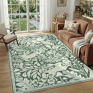 Lahome Nadine Rabbit 5x7 Washable Rugs for Living Room, Animal Soft Rugs...