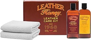 Leather Honey Complete Leather Care Kit: Cleaner, Conditioner, 2 Cloths....