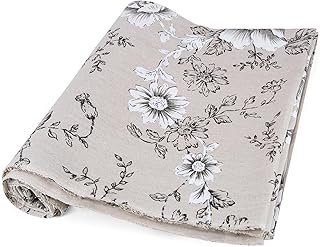 Linen Floral Upholstery Fabric by The Yard - Sewing Fabric 62 Inch Width...