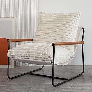 MAXYOYO Accent Chair, Sherpa Arm Chair for Living Room, Mid Century Mode...