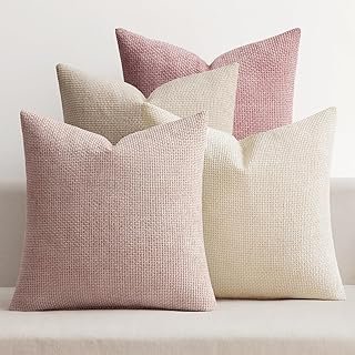 MIULEE Pack of 4 Valentines Couch Throw Pillow Covers 18x18 Inch Neutral...