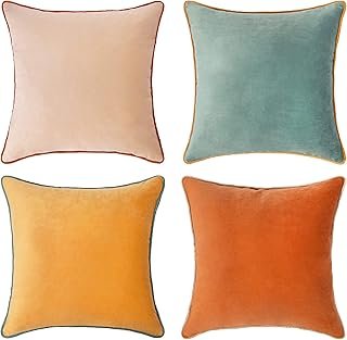 MONDAY MOOSE Decorative Throw Pillow Covers Cushion Cases, Set of 4 Soft...