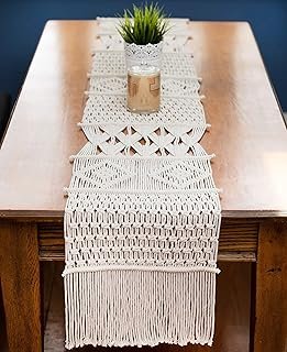 Macrame Table Runner, Boho Table Runner 86 x 13 inches, Perfect for Bohe...