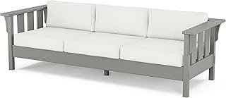 Martha Stewart by POLYWOOD® Acadia Deep Seating Sofa in Slate Grey/Natur...