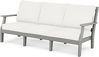 Martha Stewart by POLYWOOD® Chinoiserie Deep Seating Sofa in Slate Grey/...