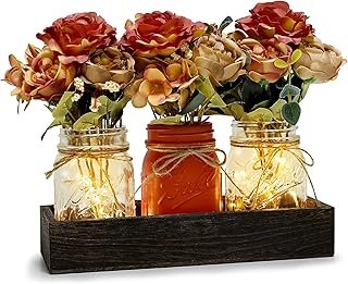 Mason Jar Centerpiece Table Decor for Dining Room Fall Farmhouse Coffee ...