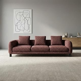 Modern Minimalist Sofa, Italian Wabi Sabi Living Room Couch, 3 Seater Tw...