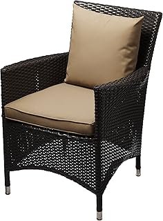 Modway Convene Wicker Rattan Outdoor Patio Dining Armchair with Cushion ...