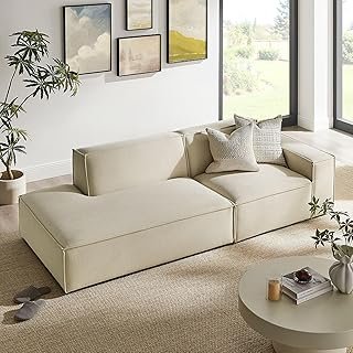 Modway Restore Performance Fabric Upholstered 2-Piece Modular Loveseat i...