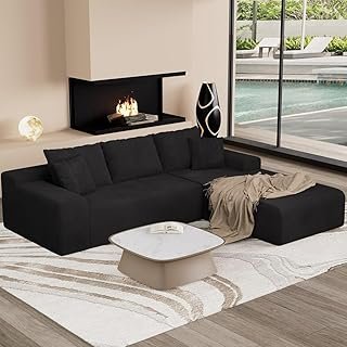 NAYA 104” Modular Sectional Sofa, Cloud Sectional Couch with Deep Seat, ...
