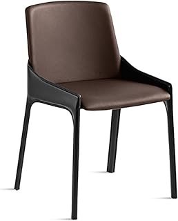 Nordic Light Luxury Saddle Leather Leisure Chair, Modern Simple Backrest...