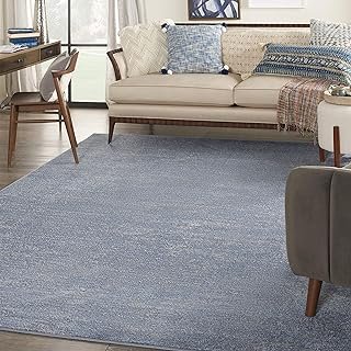 Nourison Home Nourison Essentials Blue Grey 8' x 10' Area Rug - Easy Cle...