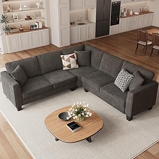 ONBRILL L Shaped Couch, Small Corner Sectional Sofa for Living Room, Com...