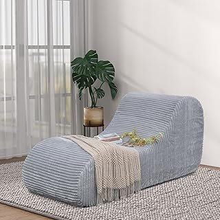 Oasishine Corduroy Chaise Lounge Chair Couch Indoor Boneless Oversized H...