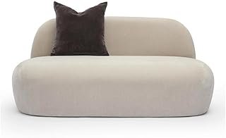 Pemberly Row Contemporary Accent Loveseat, Taupe Upcycled Chenille Uphol...