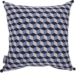 Pillow Perfect Indoor Geometric Cubes Midnight Throw Pillow, Blue, 18 x ...