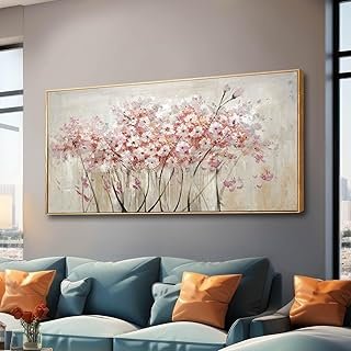 Pink Large Framed Canvas Wall Art Botanical Photo Canvas 29
