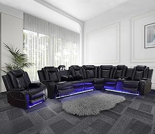 Power Recliner Sofa Sectional Couch for Living Room Furniture Set,Leathe...