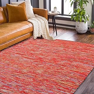 Ramanta Home Cotton Multi Color Chindi Hand Woven Rugs - 8x10 Feet Recta...