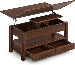 Rolanstar Coffee Table Lift Top, Multi-Function Convertible Coffee Table...