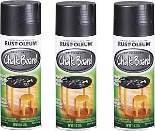 Rust-Oleum 1913830-3PK Chalkboard Spray Paint, 12 oz, Black, 3 Pack