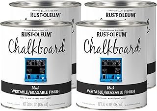Rust-Oleum 301450 Specialty Chalkboard Brush-On Paint, 30 oz, Flat Black...