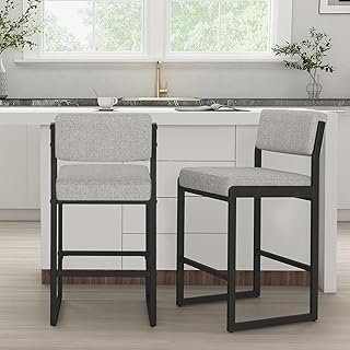 SAECKBERG Modern Counter Height Bar Stools Set of 2, 26