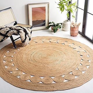 SAFAVIEH Area Rug 4' Round - Natural Fiber Collection - Natural Brown, H...