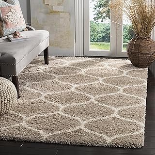 SAFAVIEH Area Rug 8x10 - Hudson Shag Collection - Large - Beige & Ivory,...