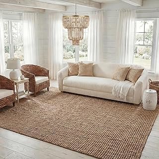SAFAVIEH Area Rug 9x12 - Natural Fiber Collection - Large - Natural Brow...