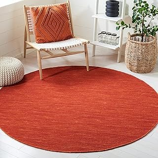 SAFAVIEH Kilim Collection Area Rug - 6' Round, Red & Rust, Handmade Casu...