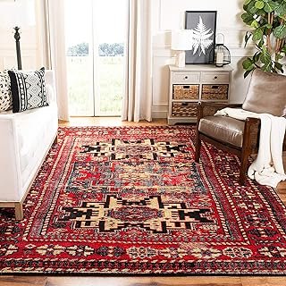 SAFAVIEH Vintage Hamadan Collection Area Rug - 8' x 10', Red & Multi, Or...