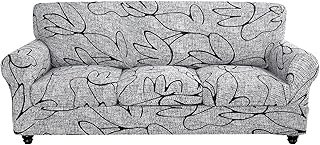 SearchI Stretch Sofa Cover Printed Couch Cover, Floral Pattern 4 Pieces ...
