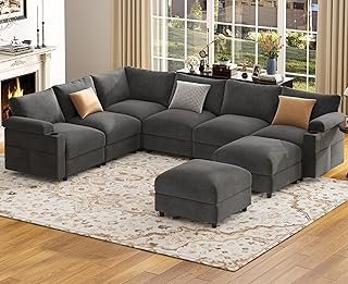 Sectional Couches for Living Room FSC Certified Velvet Modular Couch Ove...