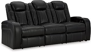 Signature Design by Ashley Caveman Den Modern Faux Leather Power Reclini...