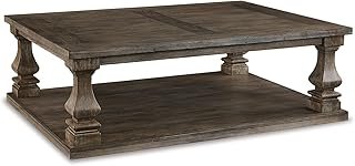 Signature Design by Ashley Johnelle Farmhouse Coffee Table with Weathere...