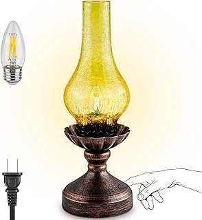 Touch Control Vintage Table Lamp | 3-Way Dimmable Rustic Retro Farmhouse...