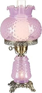 Touch of Class Mindy Orchid Hobnail Table Lamp | Vintage Handblown Glass...