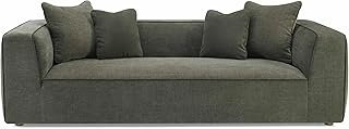 Tov Furniture Tristine Olive Green Upcycled Basketweave Sofa