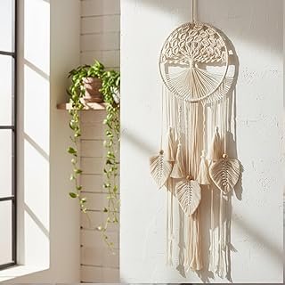 Tree of Life Macrame Wall Hanging Boho Dream Catcher Tapestry, Handmade ...