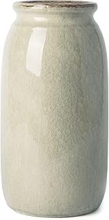 VICTOR & TERESA Rustic Large Green Vase for Home Decor, 10'' Tall Cerami...