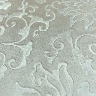 Vails Ivory Brocade Velvet Fabric Cut by the Yard, 72 Inch in Width, Ide...