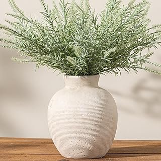 Vanselia Ceramic Flower Vase Home Decor - Farmhouse Table Vases Rustic V...
