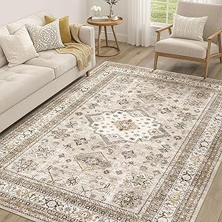 Vintage Living Room Area Rug 5x7 - Large Soft Washable Oriental Traditio...