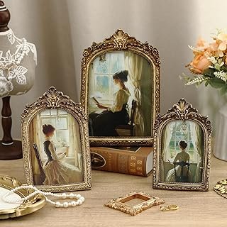 Wonderjune 3 Pcs Vintage Picture Frames Antique Set Baroque Ornate Gold ...